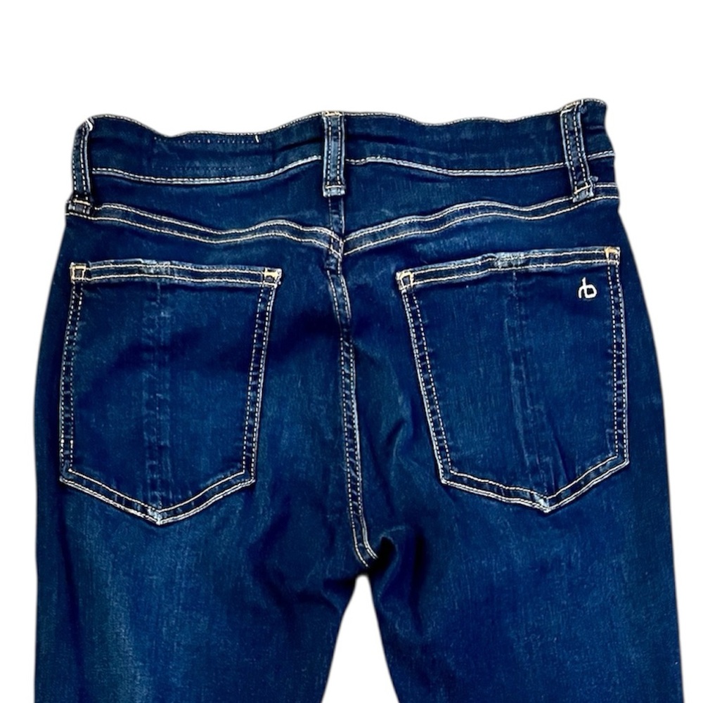 Rag & Bone Cate Dark Wash Mid Rise Skinny Ankle Jeans